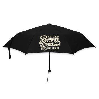 Né en RDA 1984 - Anniversaire - Cadeau Ossi - Parapluie standard - noir - Devant