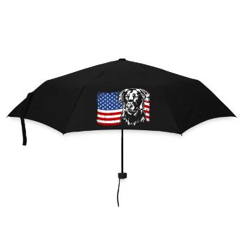 BEAUCERON Amerika Fahne Hunde Wilsigns - Regenschirm (klein) - Schwarz - Vorne