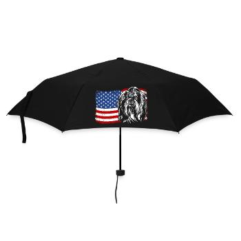Shih Tzu America Flag Dog Dogs Wilsigns - Umbrella (small) - black - Front