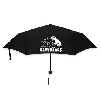 Just a girl who loves capybaras - Spruch - Umbrella (small) - black - Front
