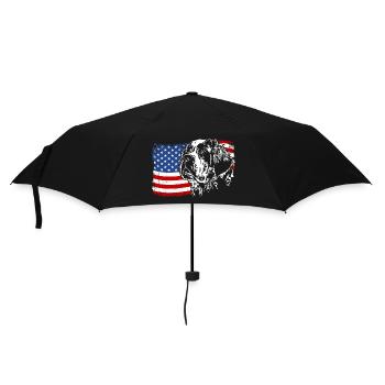 St. Bernard America Flag Dog Dogs Wilsigns - Umbrella (small) - black - Front