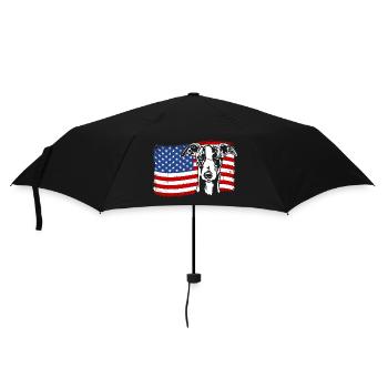 Whippet America Flag Dogs Dog Wilsigns - Umbrella (small) - black - Front