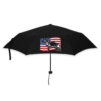 Berger allemand Amérique Flag Chiens Wilsigns - Parapluie standard - noir - Devant
