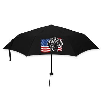 Weimaraner America Flag Dogs Hunting Dogs Wilsigns - Umbrella (small) - black - Front