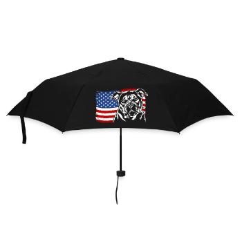 Old English Bulldog America Flag Dogs Wilsigns - Parapluie standard - noir - Devant