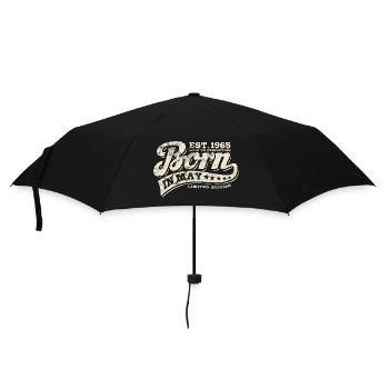 Born in May 1965 - Geburtstag - Geschenk - Regenschirm (klein) - Schwarz - Vorne