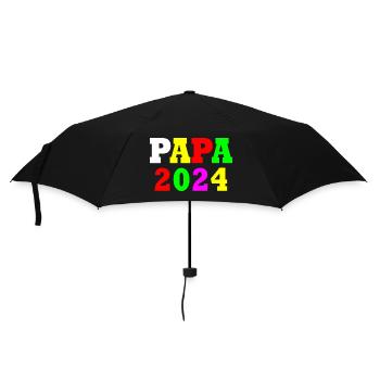 Papa 2024 - Regenschirm (klein) - Schwarz - Vorne