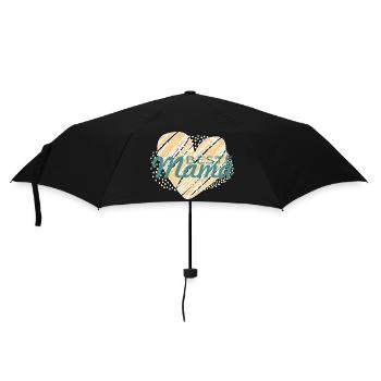 BesteMama - Regenschirm (klein) - Schwarz - Vorne