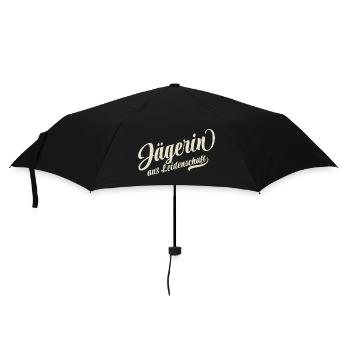 Jägerin aus Leidenschaft - Motivation und Erfolg - Regenschirm (klein) - Schwarz - Vorne
