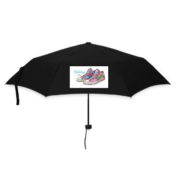 Bunte Sneakers mit Comic-Design - Regenschirm (klein) - Schwarz - Vorne
