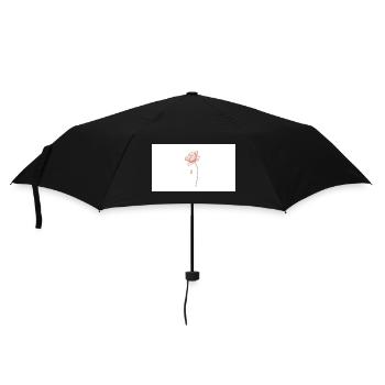 Zarter Blumentraum Linienzeichnung - Regenschirm (klein) - Schwarz - Vorne