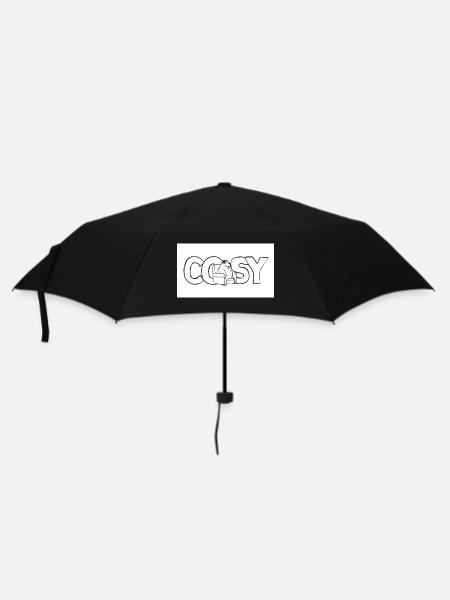 Cozy animal motif on sofa - Umbrella (small) - black