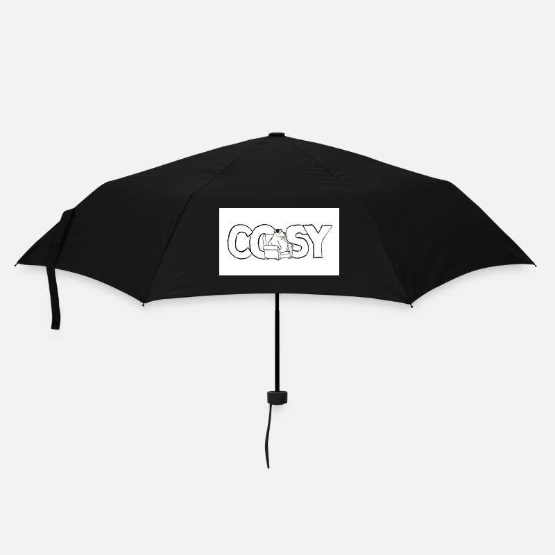 Cozy animal motif on sofa - Umbrella (small) - black