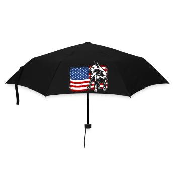Anglais Bull Terrier America Flag Dogs Wilsigns - Parapluie standard - noir - Devant
