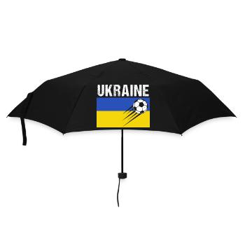 Flag Ukraine Ukrainian football gift - Umbrella (small) - black - Front