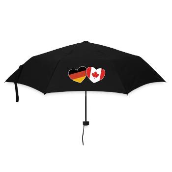 Deutsch Kanadische Freundschaft - Geschenk - Regenschirm (klein) - Schwarz - Vorne