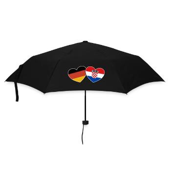German Croatian Friendship - Gift - Umbrella (small) - black - Front