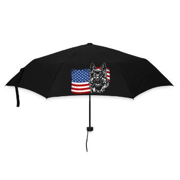 Berger allemand Amérique Flag Chiens Wilsigns - Parapluie standard - noir - Devant