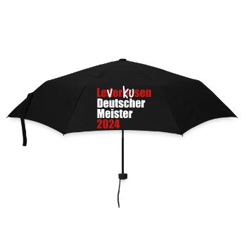 Leverkusen - Deutscher Meister 2024 - Regenschirm (klein) - Schwarz - Vorne