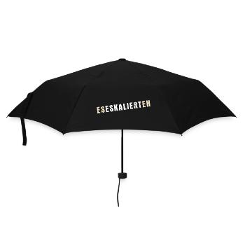 Es eskaliert eh - Party - Saufen - Spruch - Regenschirm (klein) - Schwarz - Vorne