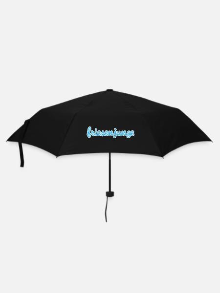 Friesenjunge -Ostfriesland - Regenschirm (klein) - Schwarz