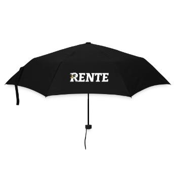 Rente - Ente Cartoon - Regenschirm (klein) - Schwarz - Vorne