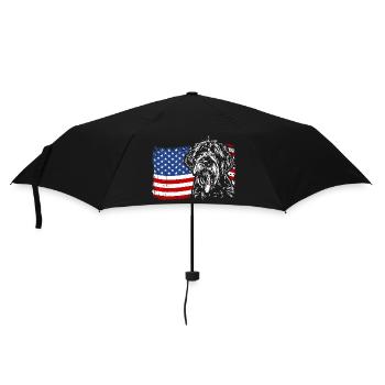 Korthals Griffon America Flag Dog Dogs Wilsigns - Umbrella (small) - black - Front