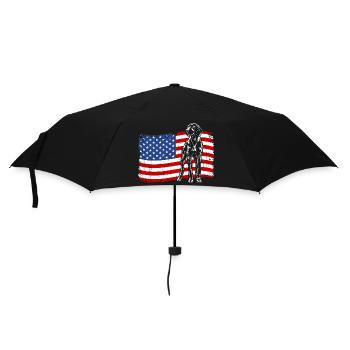 Magyar Vizsla America Flag Dogs Dog Wilsigns - Umbrella (small) - black - Front