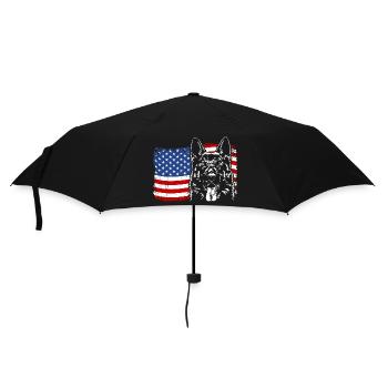 Berger allemand Amérique Flag Chiens Wilsigns - Parapluie standard - noir - Devant