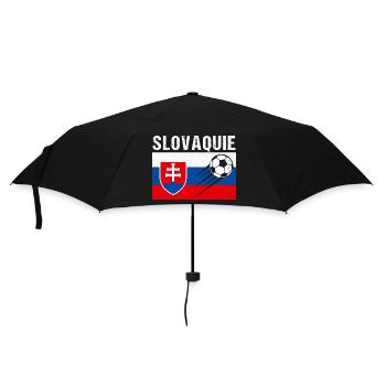 Slowakei Flagge Slowakisches Fußball Geschenk - Regenschirm (klein) - Schwarz - Vorne