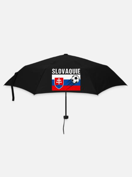 Slowakei Flagge Slowakisches Fußball Geschenk - Regenschirm (klein) - Schwarz