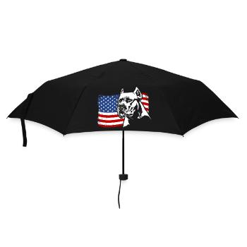 Dogo Argentino Amérique Flag Chiens Chien Wilsigns - Parapluie standard - noir - Devant