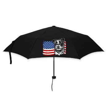 Jack Russell Terrier America Flag Dogs Wilsigns - Umbrella (small) - black - Front
