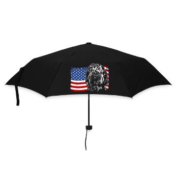 Briard America Flag Dogs Wilsigns - Umbrella (small) - black - Front