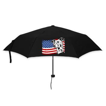 Greyhound Amerika Fahne Windhund Hunde Wilsigns - Regenschirm (klein) - Schwarz - Vorne