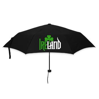 Ireland - Happy St. Patrick's Day - Shamrock - Umbrella (small) - black - Front