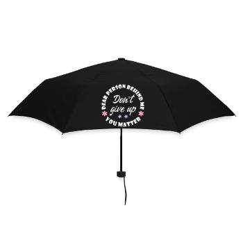Chère personne derrière moi, n’abandonne pas, tu es wi - Parapluie standard - noir - Dos