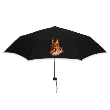 Schäferhund Print Digital Art - Regenschirm (klein) - Schwarz - Hinten