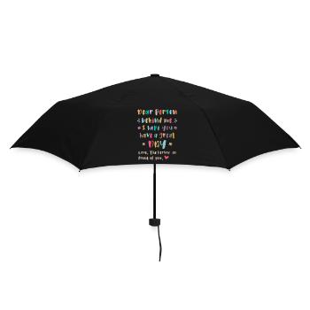 Liebe Person hinter mir, Einen schönen Tag - Regenschirm (klein) - Schwarz - Hinten