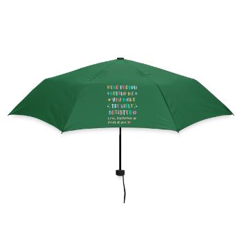 Verbreite Freundlichkeit hinter dir - Regenschirm (klein) - Flaschengrün - Hinten