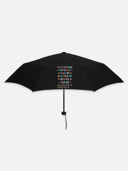 Always Remember You Are Enough - Regenschirm (klein) - Schwarz