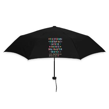 Vergiss nie, wie wunderbar du bist - Regenschirm (klein) - Schwarz - Hinten