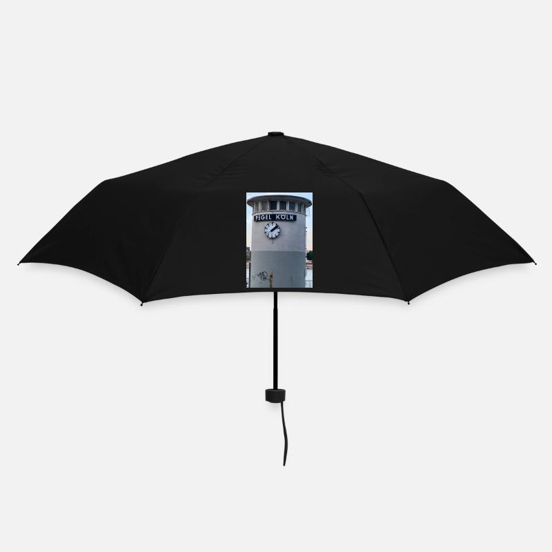 Pegel(turm-Uhr) Köln - Regenschirm (klein) - Schwarz