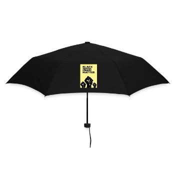 Black Lives Matter Gelb - Regenschirm (klein) - Schwarz - Hinten