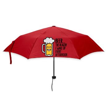 Beer is the reason I wake up every afternoon - Umbrella (small) - red - Front