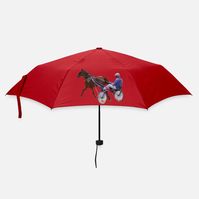 Cadeau de course de chevaux de course au trot - Parapluie standard - rouge