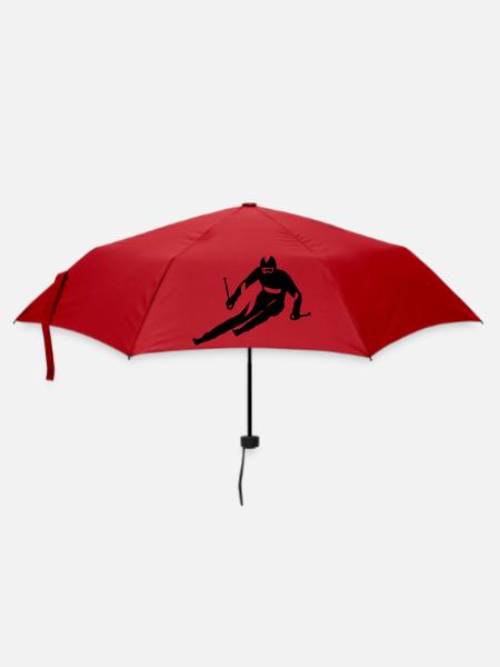 Ski - Regenschirm (klein) - Rot