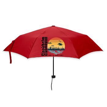 Sweden Stockholm Skyline Vintage - Regenschirm (klein) - Rot - Vorne