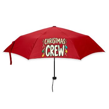 Christmas Crew – Weihnachten im Team - Regenschirm (klein) - Rot - Vorne