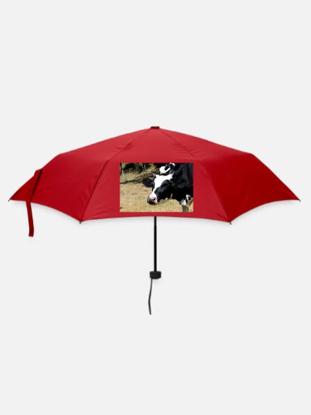 Kuh Poster - Regenschirm (klein) - Rot